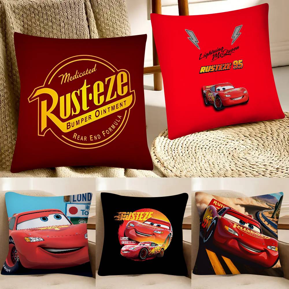 Lighting Mcqueen Decor - ปลอกหมอนลายการ์ตูนรถไลท์นิ่ง แมคควีน ปลอกหมอนแฟชั่นทรงสี่เหลี่ยม สำหรับตกแต่งห้องนอน ห้องนั่งเล่น โซฟา