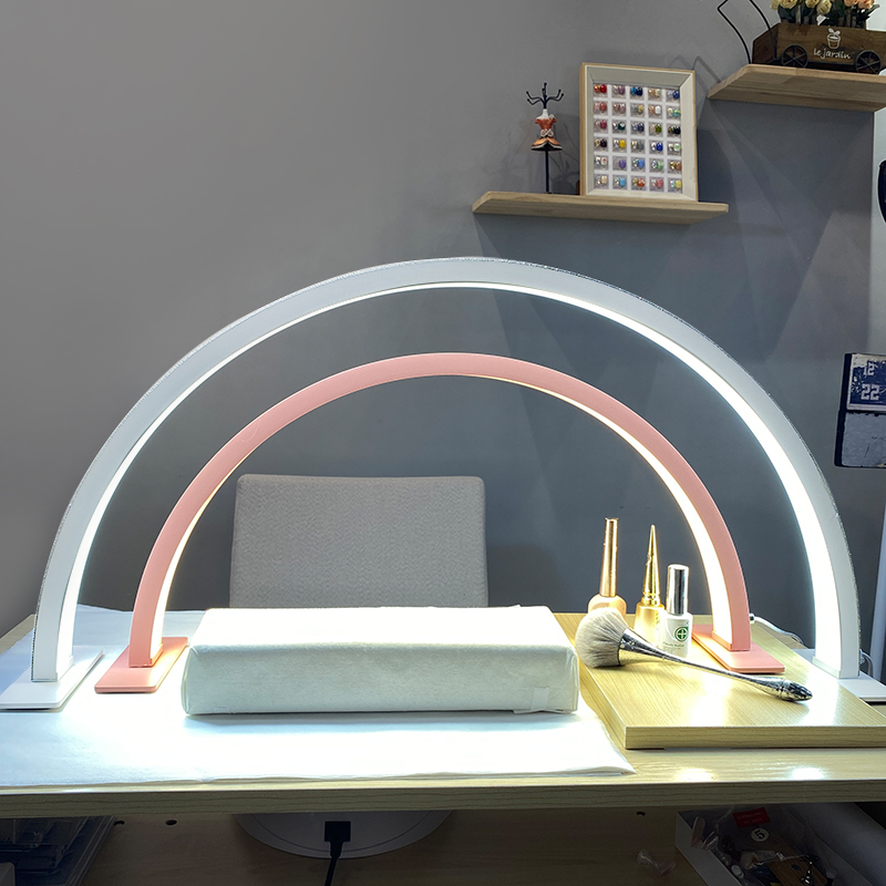 Led Moon Lamp - ไฟ LED สำหรับทำเล็บแบบครึ่งวงกลม ปรับความสว่างได้ เหมาะสำหรับร้านเสริมสวย ต่อขนตา