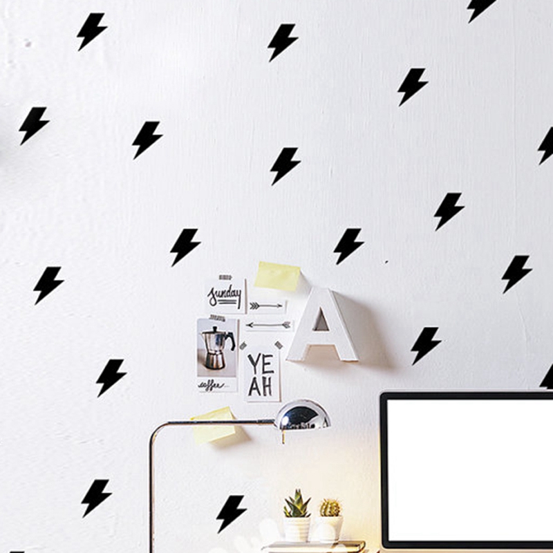 Lighting Mcqueen Decor - Tiny lightnings รูปแบบรูปลอกผนัง,Mini Lightning Decal สติกเกอร์เด็กตกแต่งห้องเด็ก,35