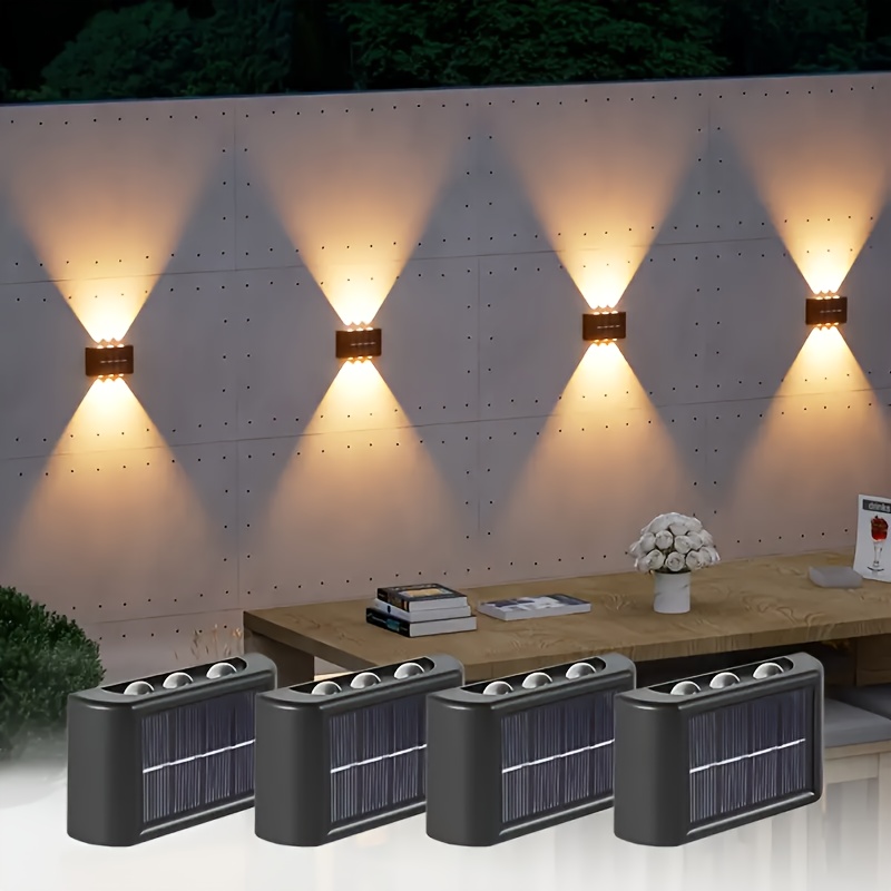 String Light Outdoor - ไฟ LED พลังงานแสงอาทิตย์สำหรับภายนอกอาคาร กันน้ำ ติดผนัง ส่องสว่างขึ้นและลง