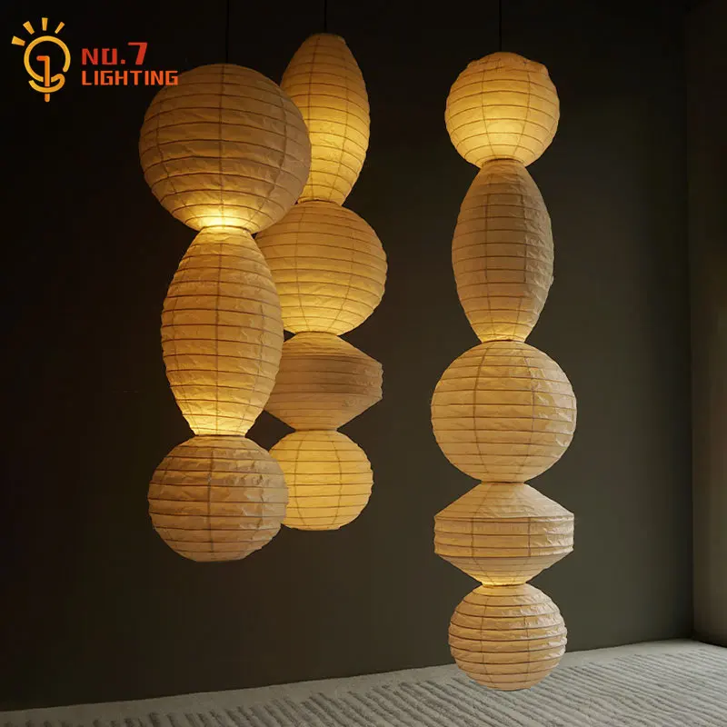 Lighting Decor Store - Wabi-Sabi mahbel E27โคมไฟระย้า LED Akari Noguchi