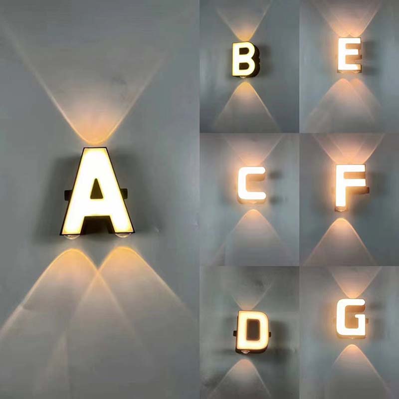 Lighting Decor Company - ไฟ LED ตัวอักษรป้าย 26 ตัวอักษรกลางแจ้งตัวอักษร DIY