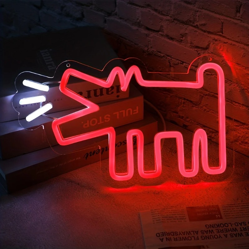 Lighting Decor Store - ไฟ LED นีออนรูปสุนัขเห่า ไฟกลางคืนสำหรับห้องเด็ก ไฟกลางคืนแบบใช้ USB
