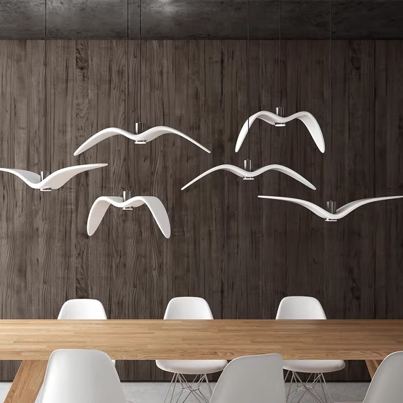 Lighting Decor Store - โคมไฟเรซิ่นรูปนกบินสไตล์นอร์ดิก ดีไซน์สร้างสรรค์ เหมาะสำหรับตกแต่งบาร์ โต๊ะประชาสัมพันธ์ ร้านเสื้อผ้า หน้าต่างร้านค้า