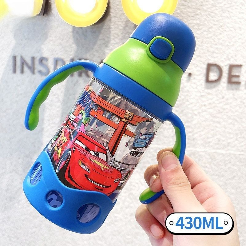 Lighting Mcqueen Decor - แก้วน้ำลายการ์ตูนแมคควีน แก้วน้ำกันรั่วสำหรับฤดูร้อน แก้วน้ำลายการ์ตูนน่ารัก