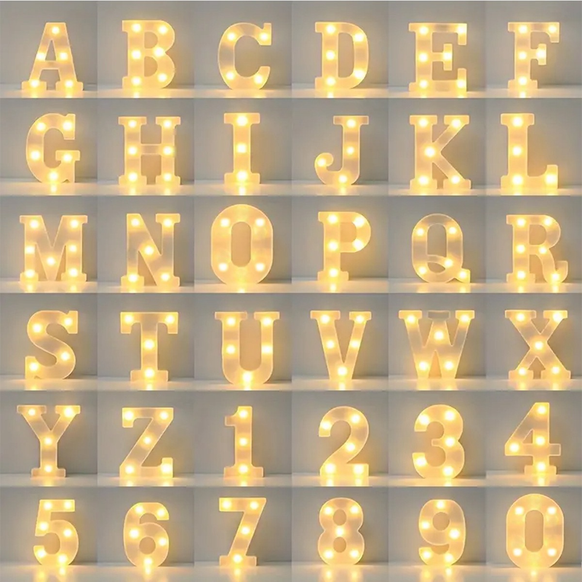 Light Up Letters Marquee - ไฟ LED ตัวอักษรเรืองแสง 1 ชิ้น ป้ายไฟตกแต่งสำหรับบ้าน