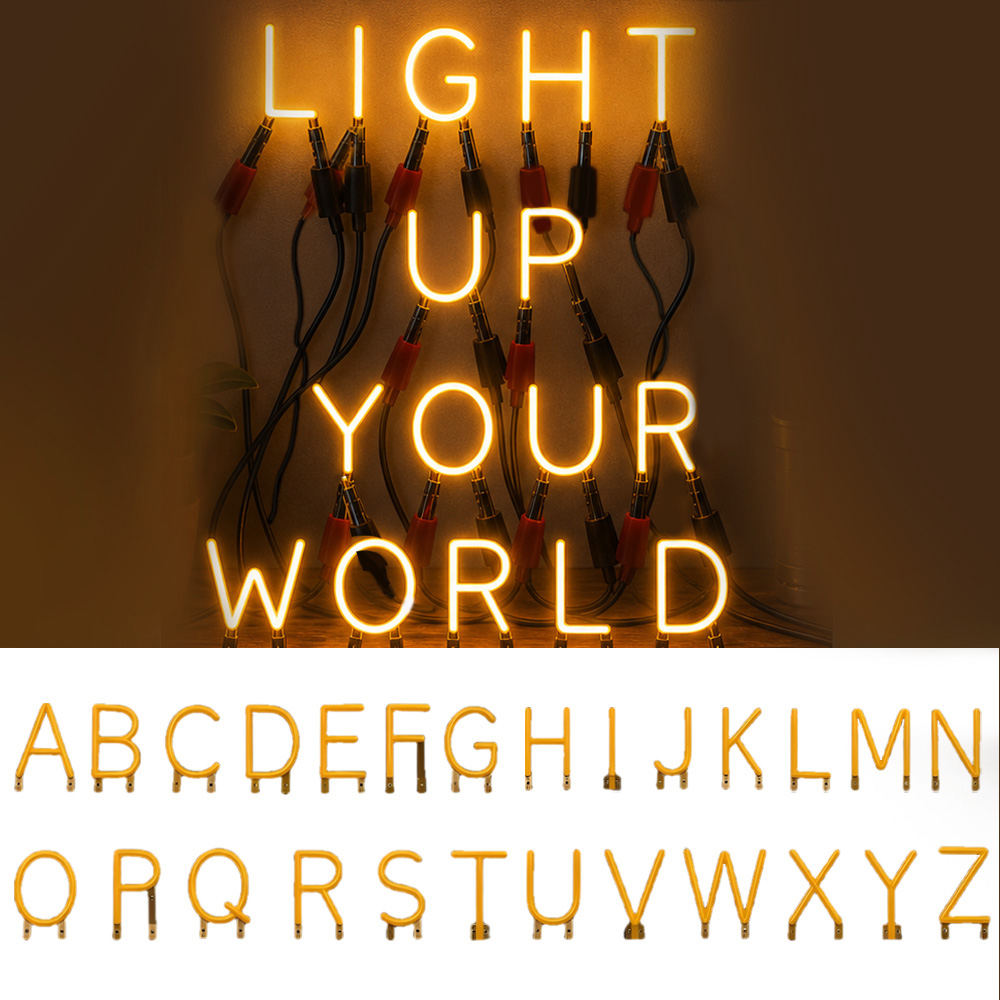 Lighting Decor Store - ไฟ LED แบบเส้นใย 26 ตัวอักษร จัดเรียงได้อย่างอิสระ