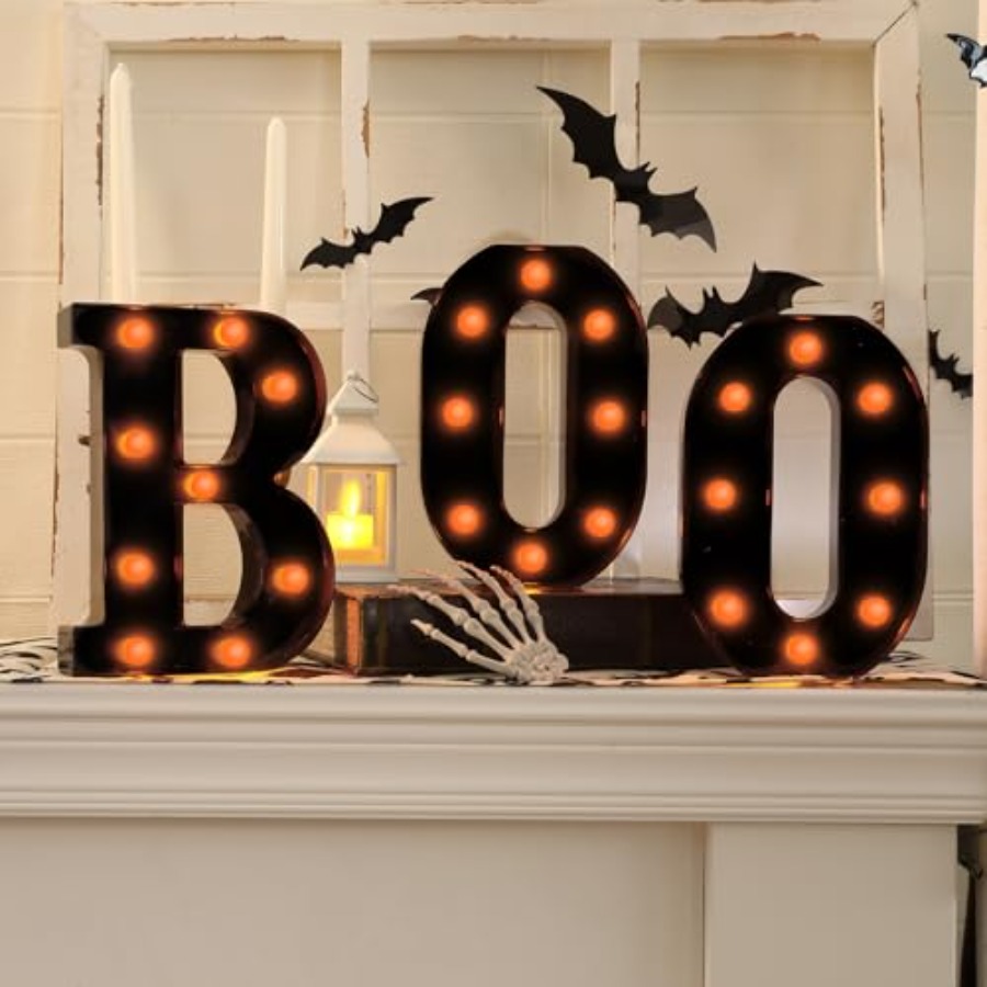 ของตกแต่งฮาโลวีน-3 ตัวอักษรเรื - Light Up Letters Marquee บทวิจารณ์และราคา