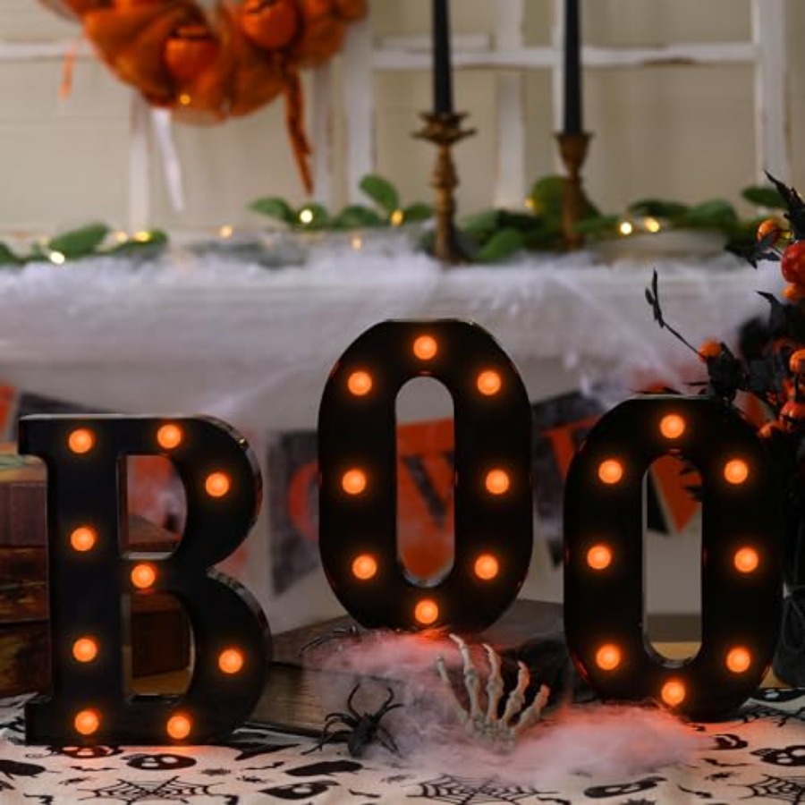 ของตกแต่งฮาโลวีน-3 ตัวอักษรเรื - Light Up Letters Marquee บทวิจารณ์และราคา