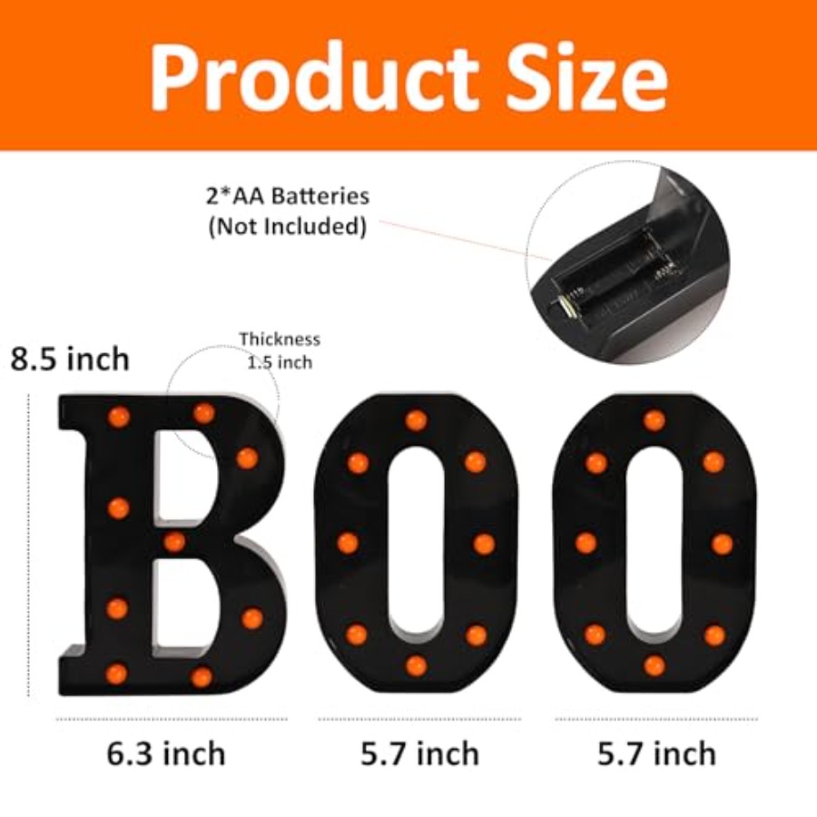 ของตกแต่งฮาโลวีน-3 ตัวอักษรเรื - Light Up Letters Marquee บทวิจารณ์และราคา