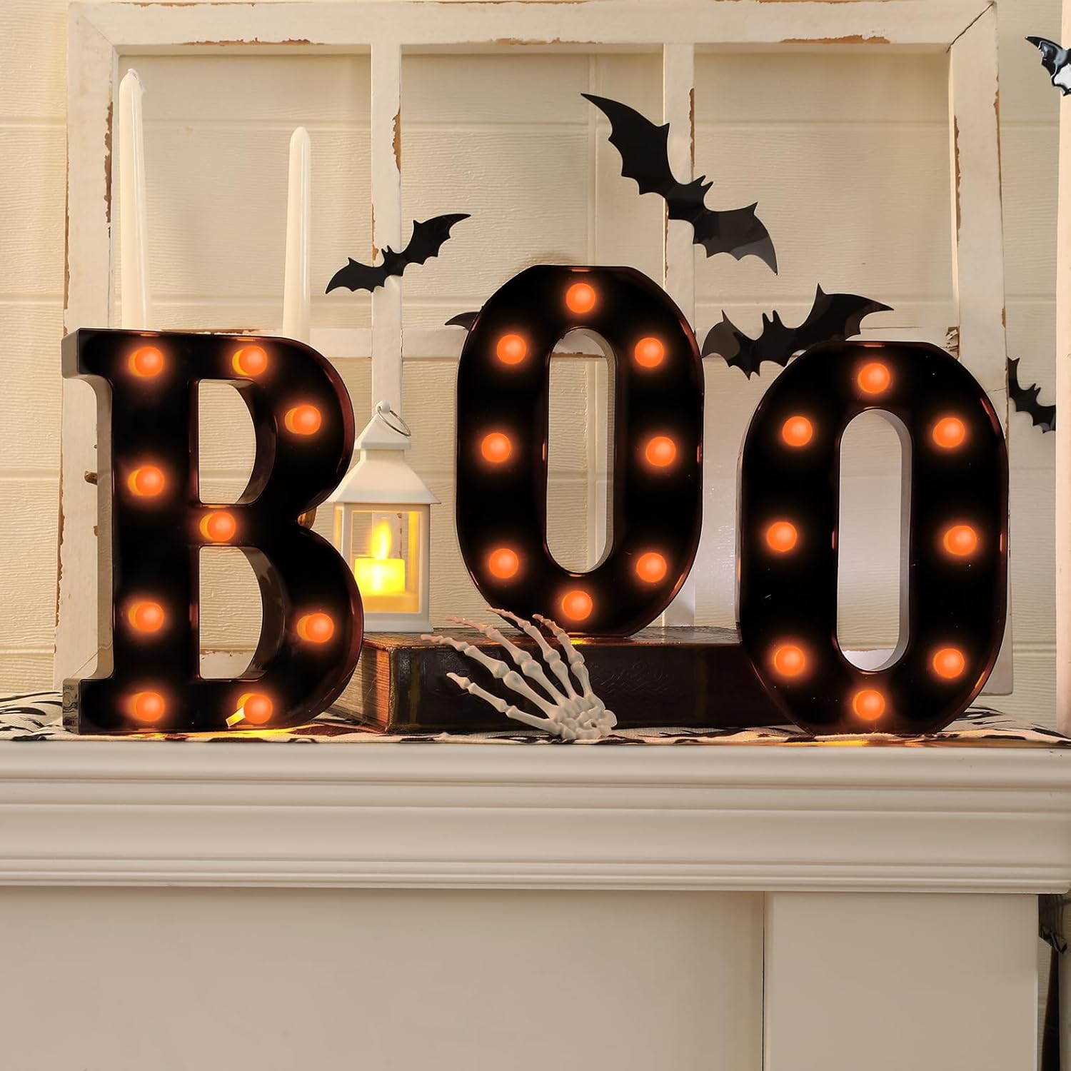ตกแต่งฮาโลวีน-3 LED มาร์กีไฟตั - Light Up Letters Marquee บทวิจารณ์และราคา