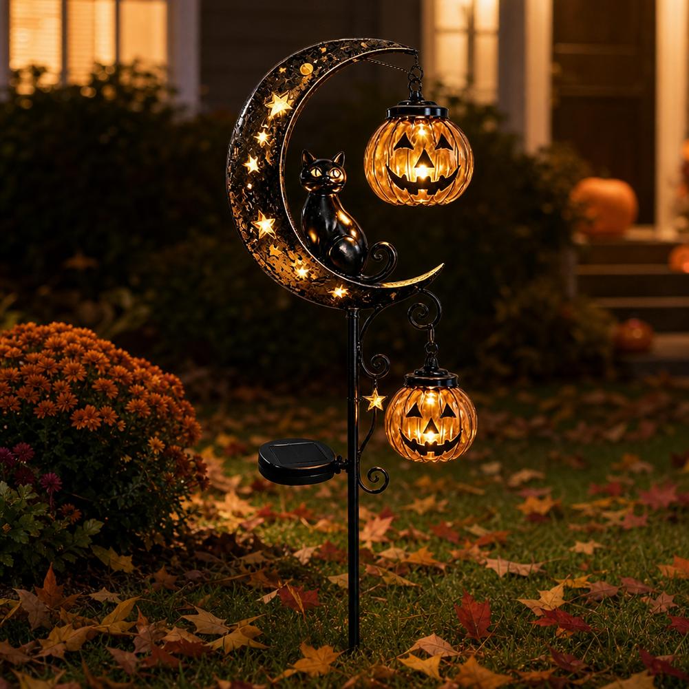 โคมไฟปักดินรูปแมวดำพระจันทร์สำ - Led Moon Lamp บทวิจารณ์และราคา