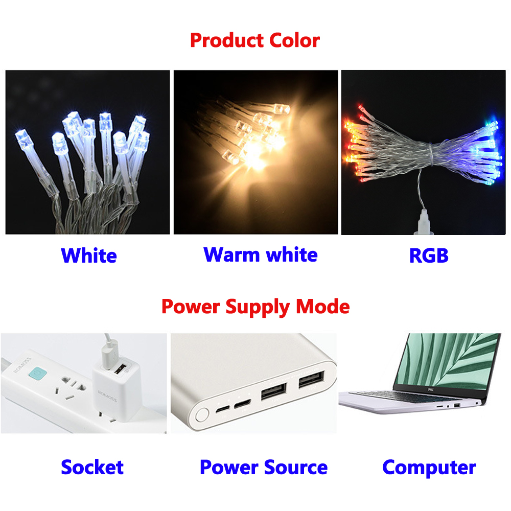 สายไฟ USB DIY ตกแต่งวันหยุด 1. - Lighting Decor Company บทวิจารณ์และราคา