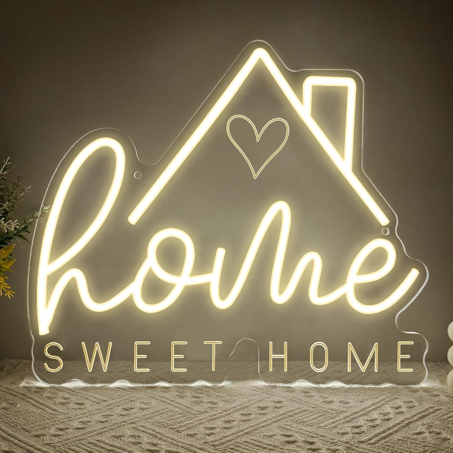 ป้ายไฟนีออน Sweet Home ไฟ LED  - Lighting Decor For Living Room บทวิจารณ์และราคา
