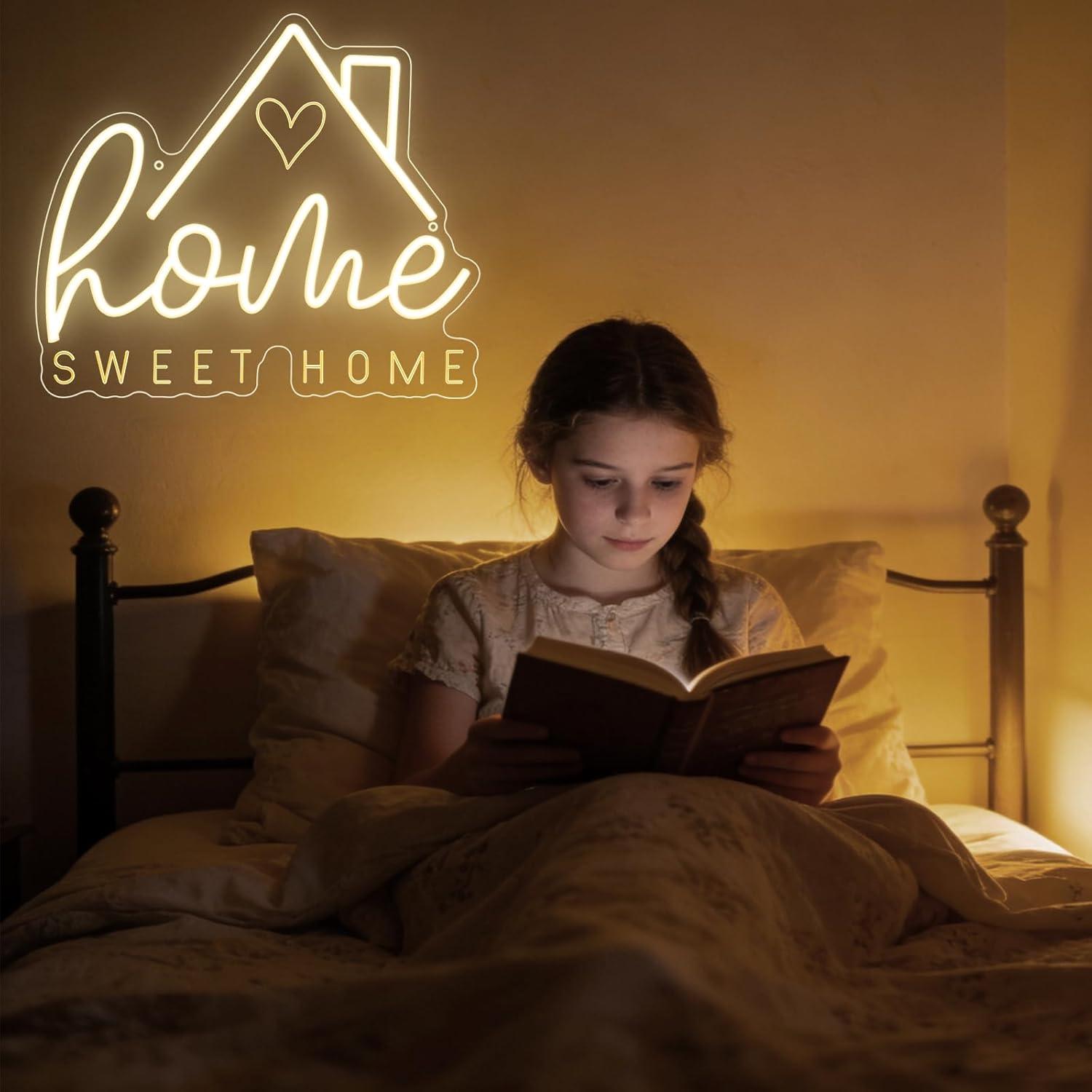 ป้ายไฟนีออน Sweet Home ไฟ LED  - Lighting Decor For Living Room บทวิจารณ์และราคา