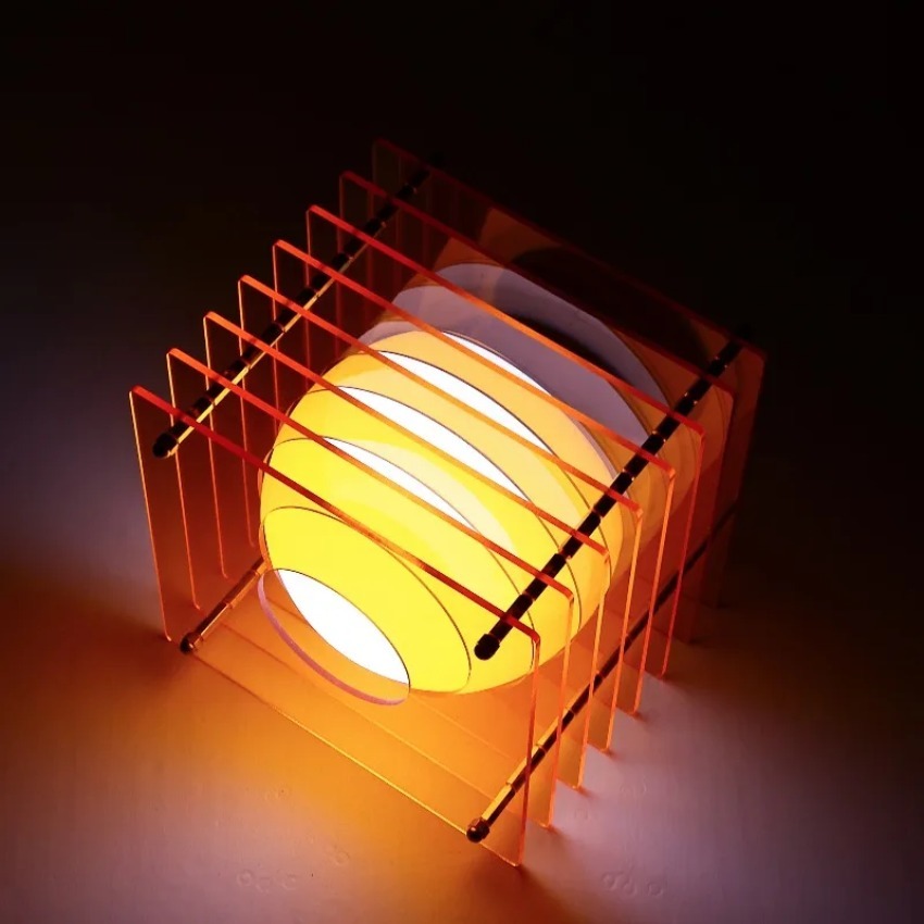 DIY อะคริลิคพันชั้นโคมไฟโคมไฟด - Led Moon Lamp บทวิจารณ์และราคา