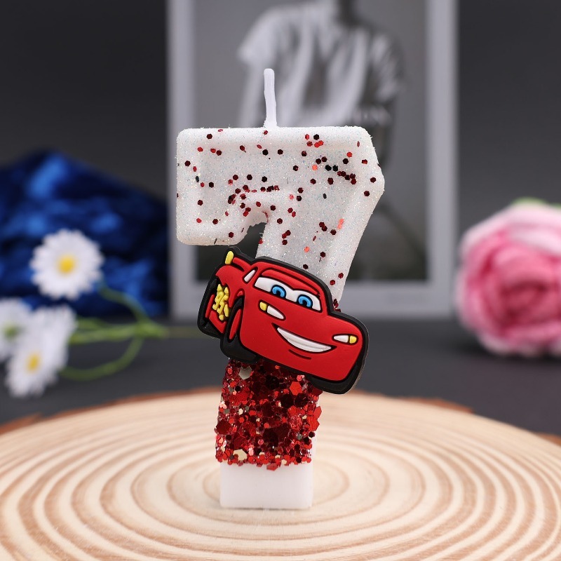 การ์ตูน 0-9 ตกแต่งเค้กดิจิตอล  - Lighting Mcqueen Decor บทวิจารณ์และราคา
