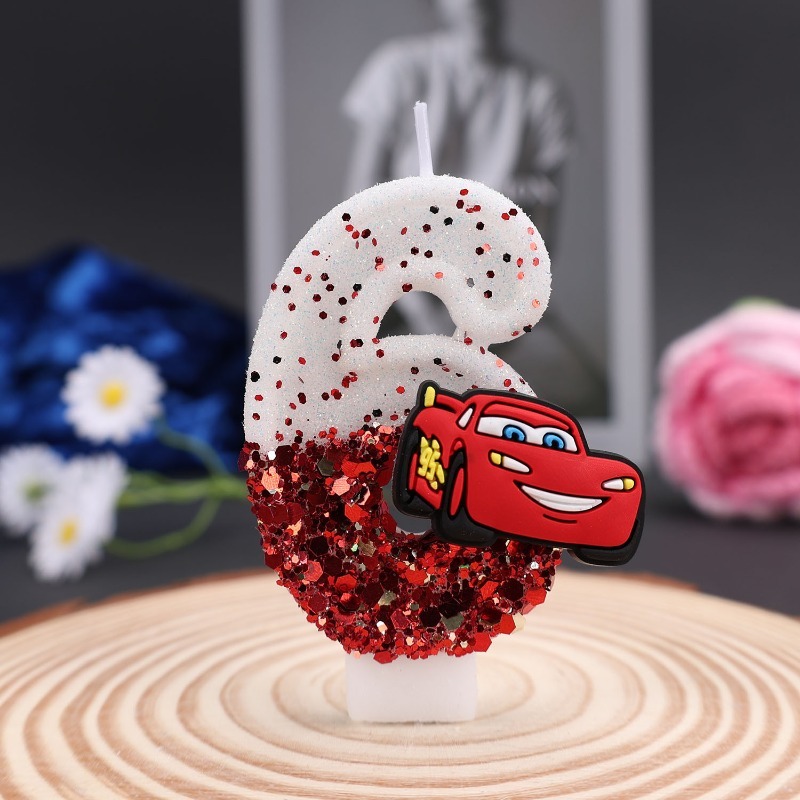 การ์ตูน 0-9 ตกแต่งเค้กดิจิตอล  - Lighting Mcqueen Decor บทวิจารณ์และราคา