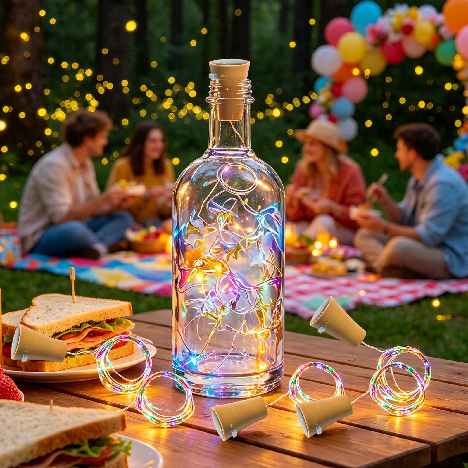 ไฟขวดไวน์พลังงานแสงอาทิตย์ LED - String Light Outdoor บทวิจารณ์และราคา