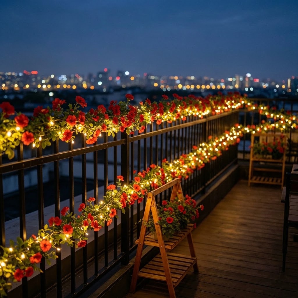 ไฟประดับรูปดอกกุหลาบพลังงานแสง - String Light Outdoor บทวิจารณ์และราคา