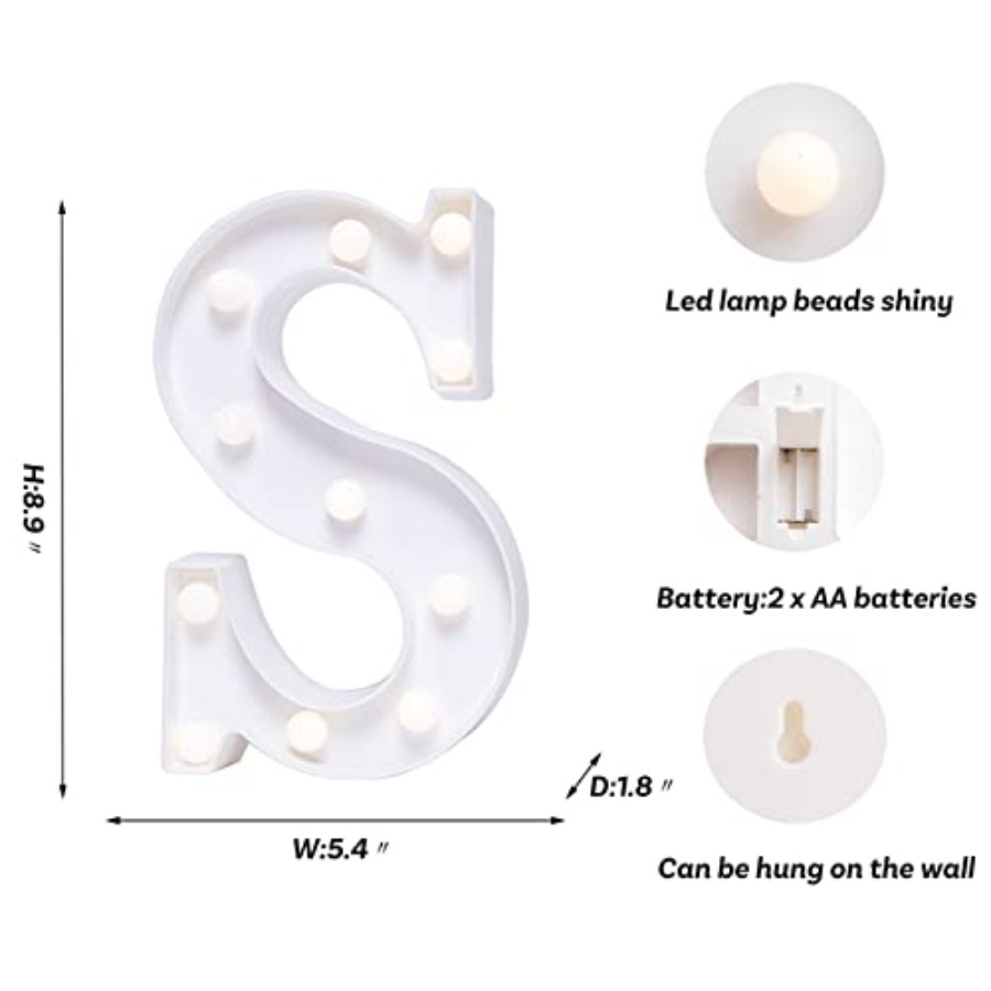 ไฟ LED ตัวอักษร ป้ายไฟประดับตก - Light Up Letters Marquee บทวิจารณ์และราคา