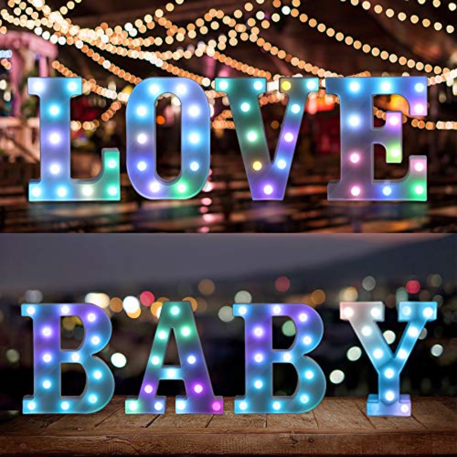ไฟตัวอักษร LED พร้อมรีโมท, ป้า - Light Up Letters Marquee บทวิจารณ์และราคา