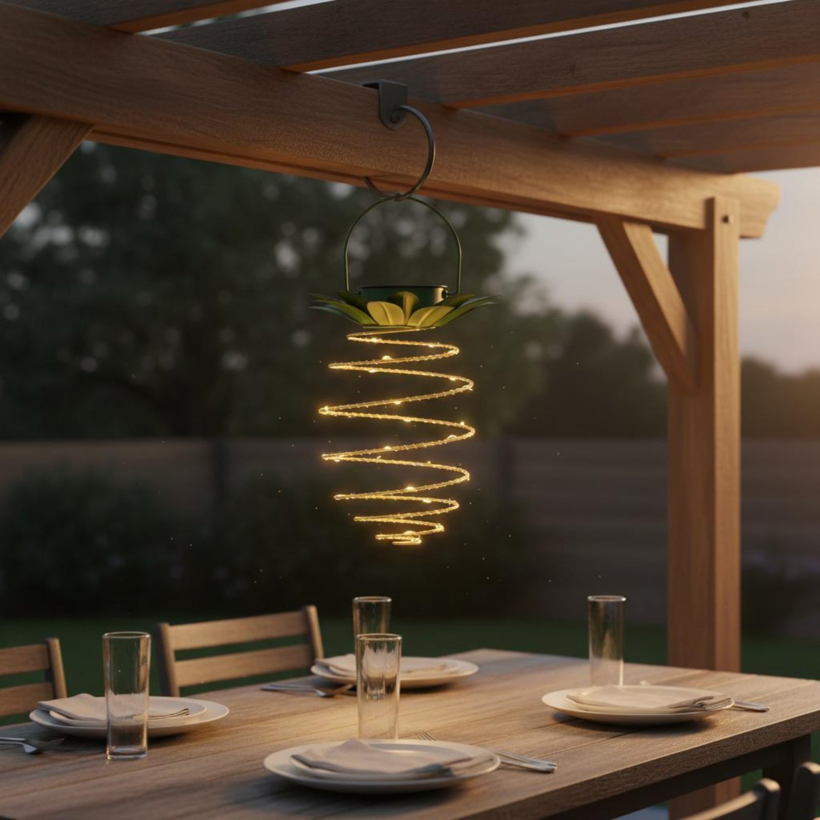 โคมไฟพลังงานแสงอาทิตย์รูปสับปะ - Lighting Design Decor บทวิจารณ์และราคา