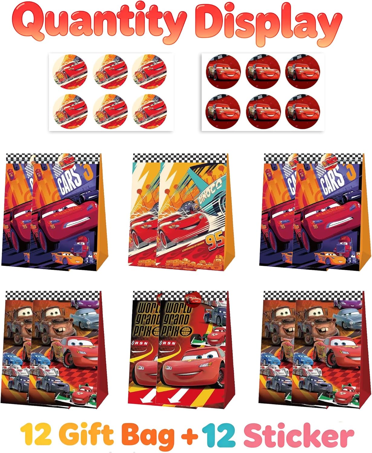ถุงของขวัญลายรถยนต์น่ารักพร้อม - Lighting Mcqueen Decor บทวิจารณ์และราคา