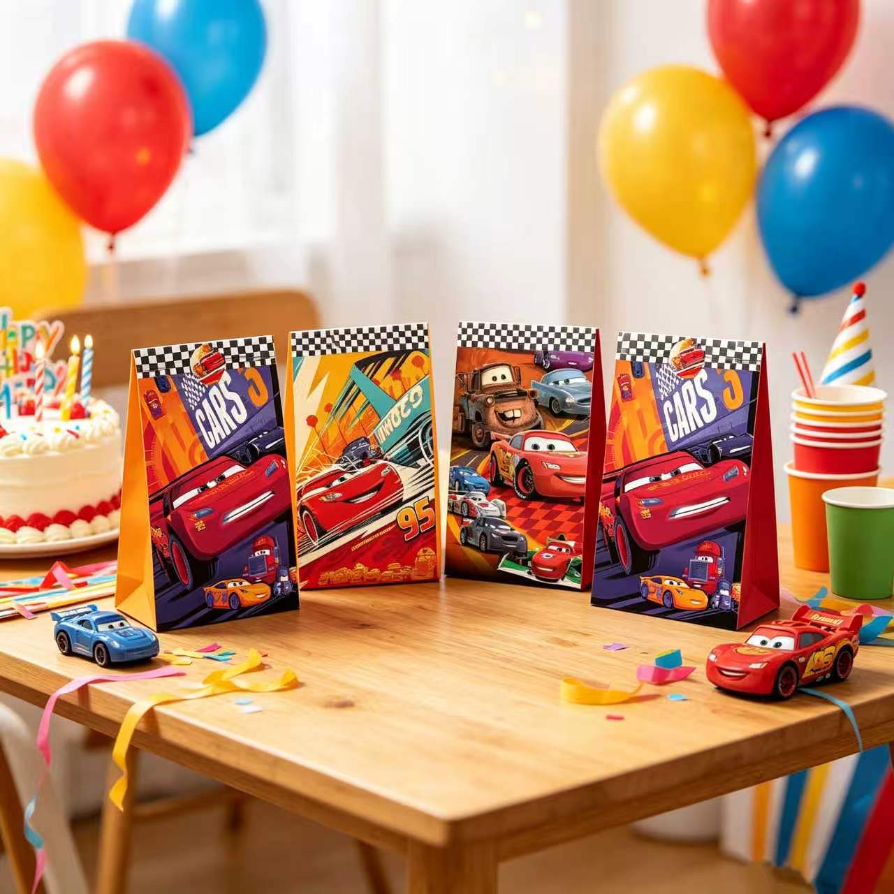 ถุงของขวัญลายรถยนต์น่ารักพร้อม - Lighting Mcqueen Decor บทวิจารณ์และราคา