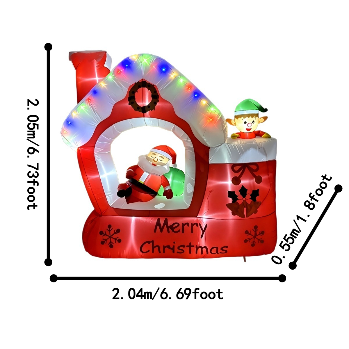 ของตกแต่งคริสต์มาสแบบเป่าลมขนา - Santa'S Elves Holiday Lighting & Decor Llc บทวิจารณ์และราคา