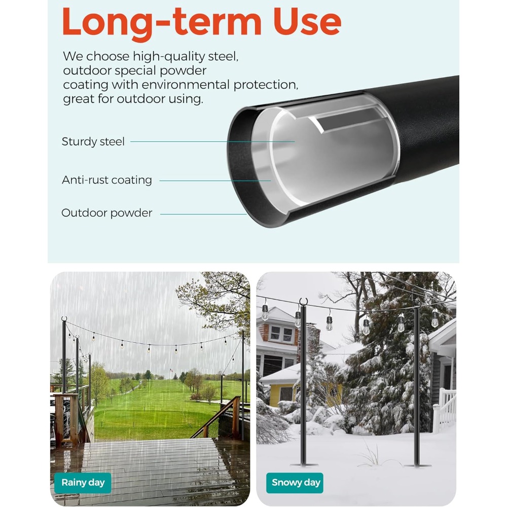 เสาไฟประดับ Land·voi แบบ 4 ชิ้ - String Light Outdoor บทวิจารณ์และราคา