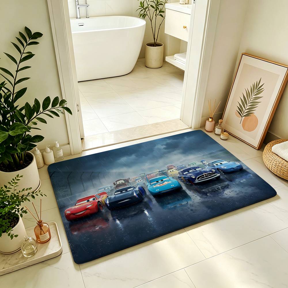 พรมกันลื่นลายอนิเมะ-ไลท์นิ่ง-เ - Lighting Mcqueen Decor บทวิจารณ์และราคา