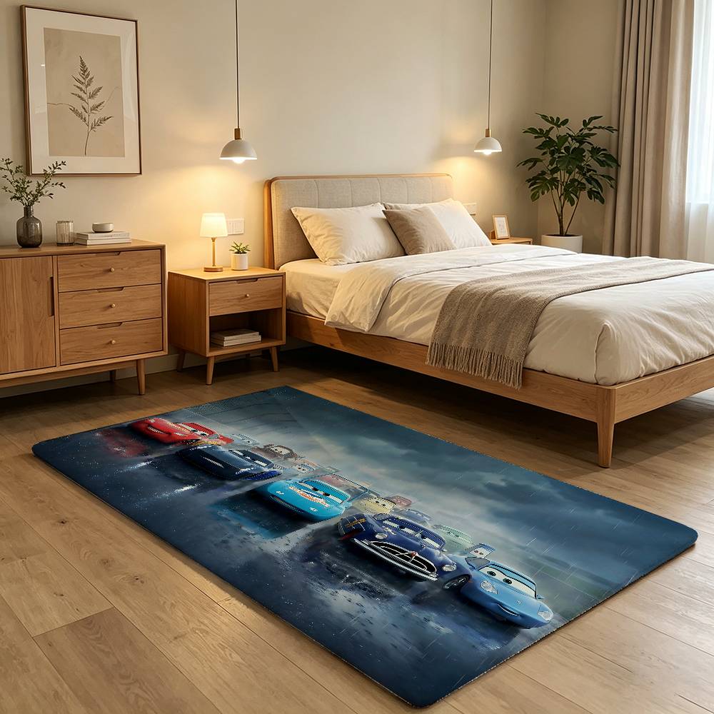 พรมกันลื่นลายอนิเมะ-ไลท์นิ่ง-เ - Lighting Mcqueen Decor บทวิจารณ์และราคา