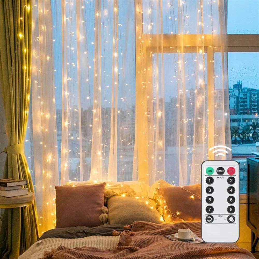 ไฟ LED แบบม่าน USB 3/6 เมตร 8  - Wedding Lighting And Decor บทวิจารณ์และราคา