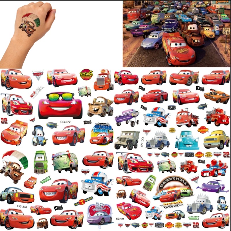 รอยสักชั่วคราวลายรถดิสนีย์สำหร - Lighting Mcqueen Decor บทวิจารณ์และราคา
