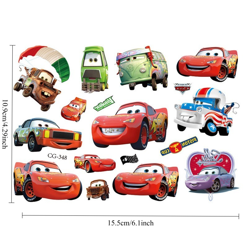 รอยสักชั่วคราวลายรถดิสนีย์สำหร - Lighting Mcqueen Decor บทวิจารณ์และราคา
