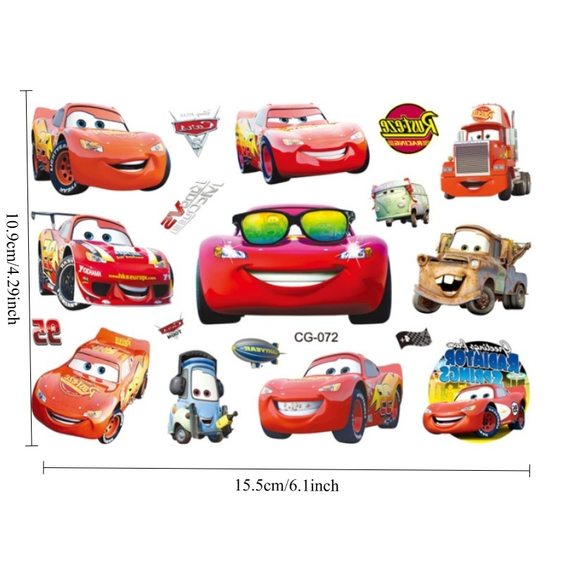 รอยสักชั่วคราวลายรถดิสนีย์สำหร - Lighting Mcqueen Decor บทวิจารณ์และราคา