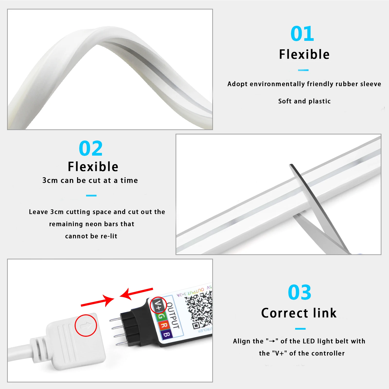 ไฟนีออน LED RGB ขนาด 1-5 เมตร  - Lighting Design Decor บทวิจารณ์และราคา